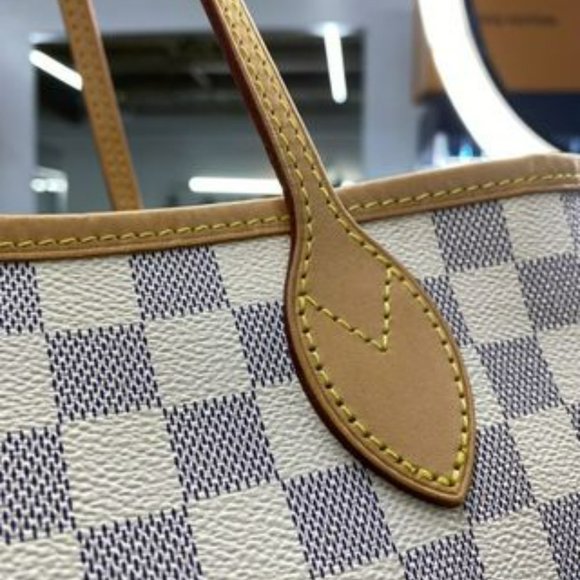Louis Vuitton Damier Azur MM Rose Ballerine - Picture 15 of 16